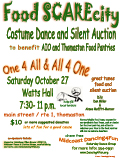 Food SCAREcity Saturday Benefit Dance and Silent Auction Poster